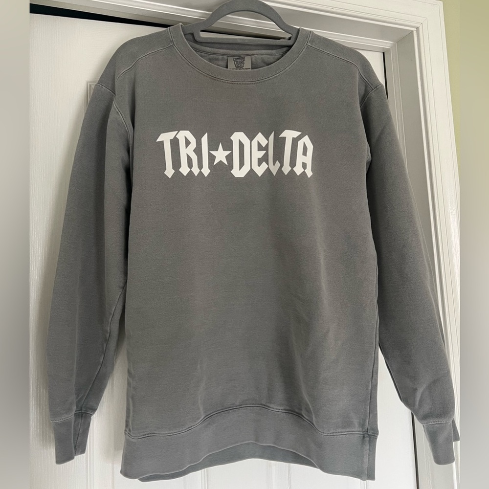 Tri Delta Gray Comfort Colors Sweatshirt